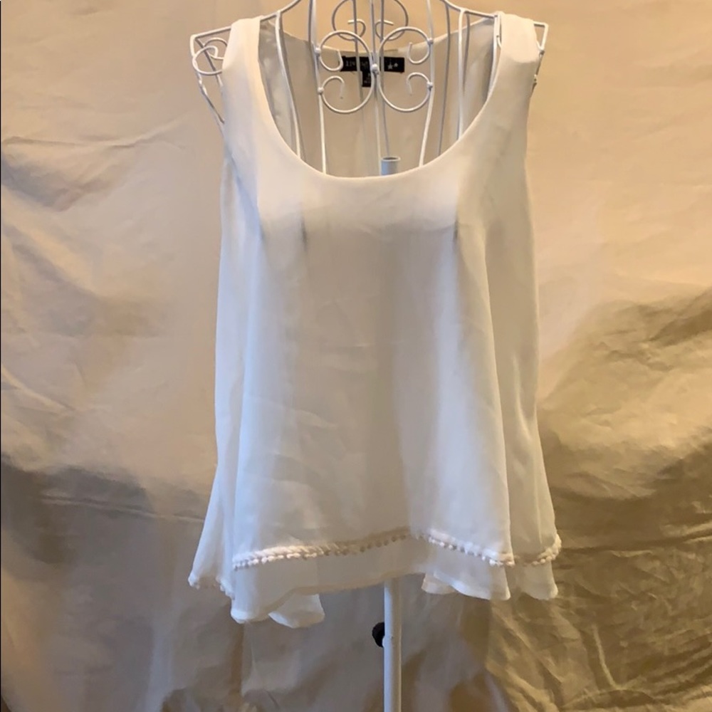 Living Doll ivory Shell/tank top size Medium